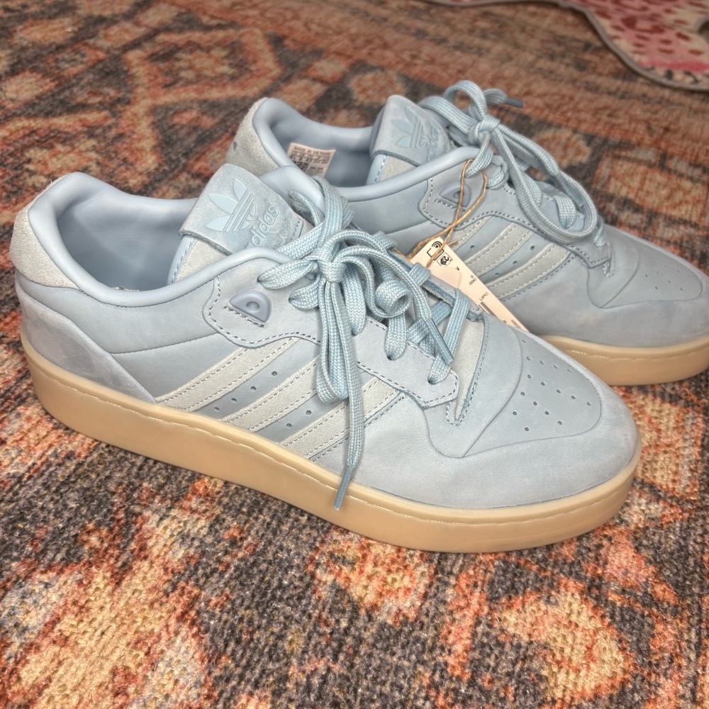 Adidas Light Blue Rivalry Lux Low W Sneakers women’s 9.5 NEW WITH TAGS - Picture 2 of 13
